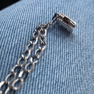 Vintage sterling silver piano charm bracelet